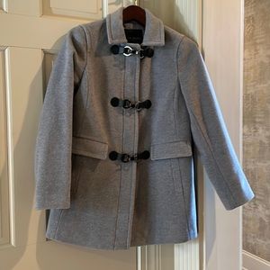 Talbots gray wool pea coat with Thinsulate quilted lining.  4P